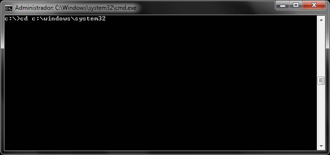 Acesso à pasta System32 pelo Prompt de Comando